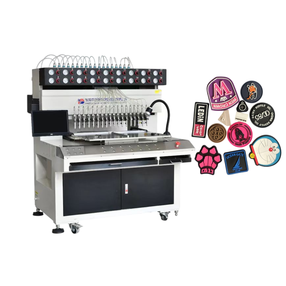 Mini Emoticon rubber pvc Keychain filling machine